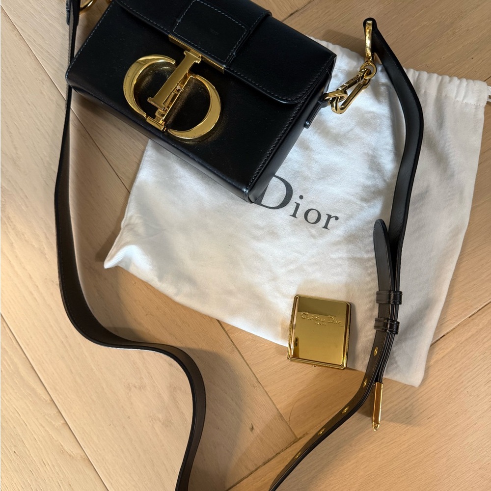 Dior Black Crossbody Bag with Gold Accents